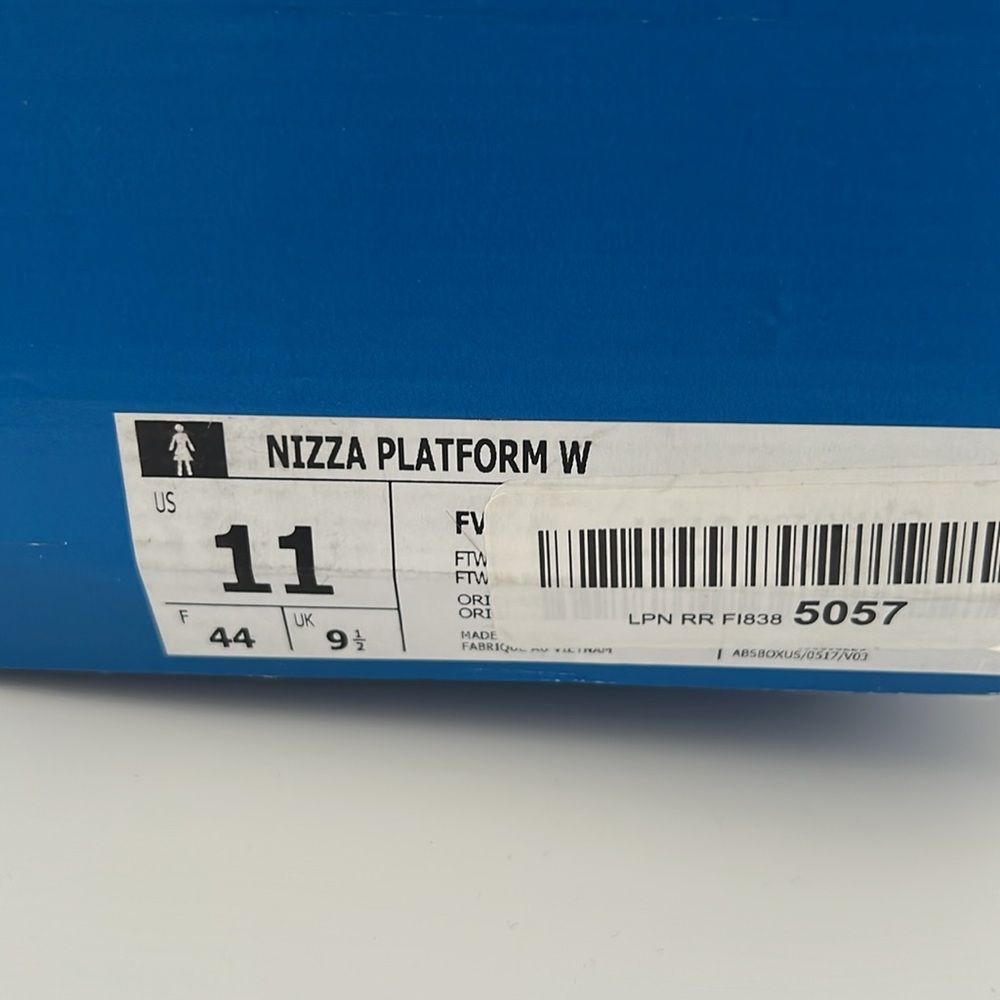 Adidas Nizza Platform Women’s Off White Canvas Sneakers Classic Design - 11 - Picture 10 of 10
